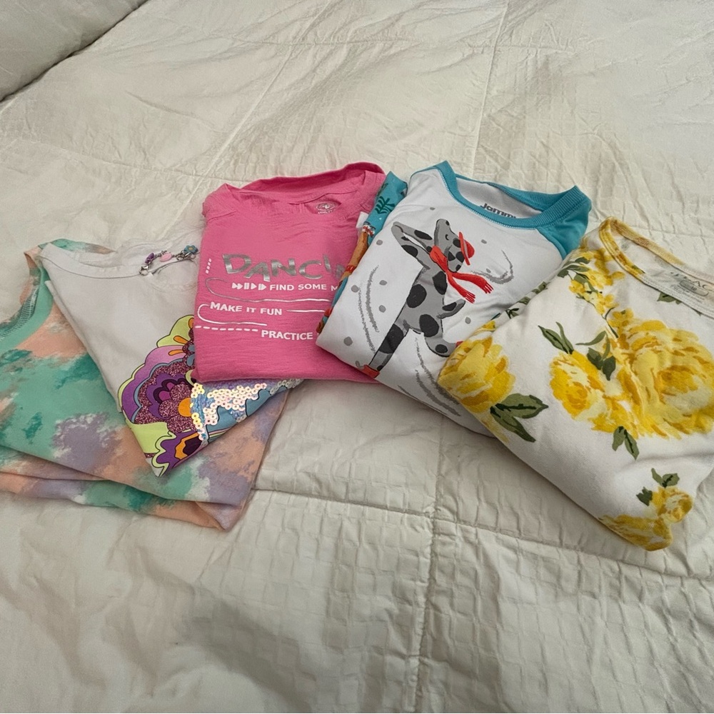 Lot of Girls Clothes Pajama Set Short Sleeves Bundle Kid Size 10 Large - Picture 8 of 10
